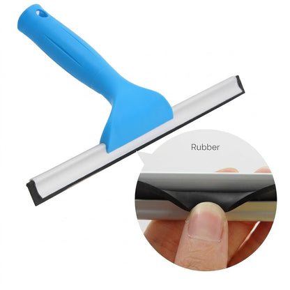 Shopoletcosh Professional Window Cleaning Kit - 2-in-1 Precision Squeegee & Microfiber Scrubber Combo, Streak-Free Glass Cleaner for Windows, Showers & Mirrors