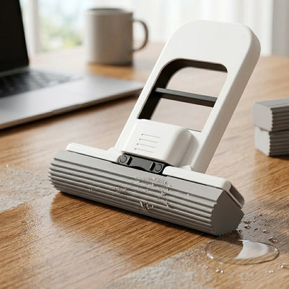 Shopoletcosh | The Minimalist Foldable Mini Mop: Hand-Free Squeeze Design for Effortless Multi-Surface Cleaning (Wet & Dry)